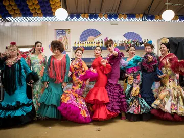 Las protagonistas de 'Allí Abajo' en la Feria de Abril Las protagonistas de 'Allí Abajo' en la Feria de Abril