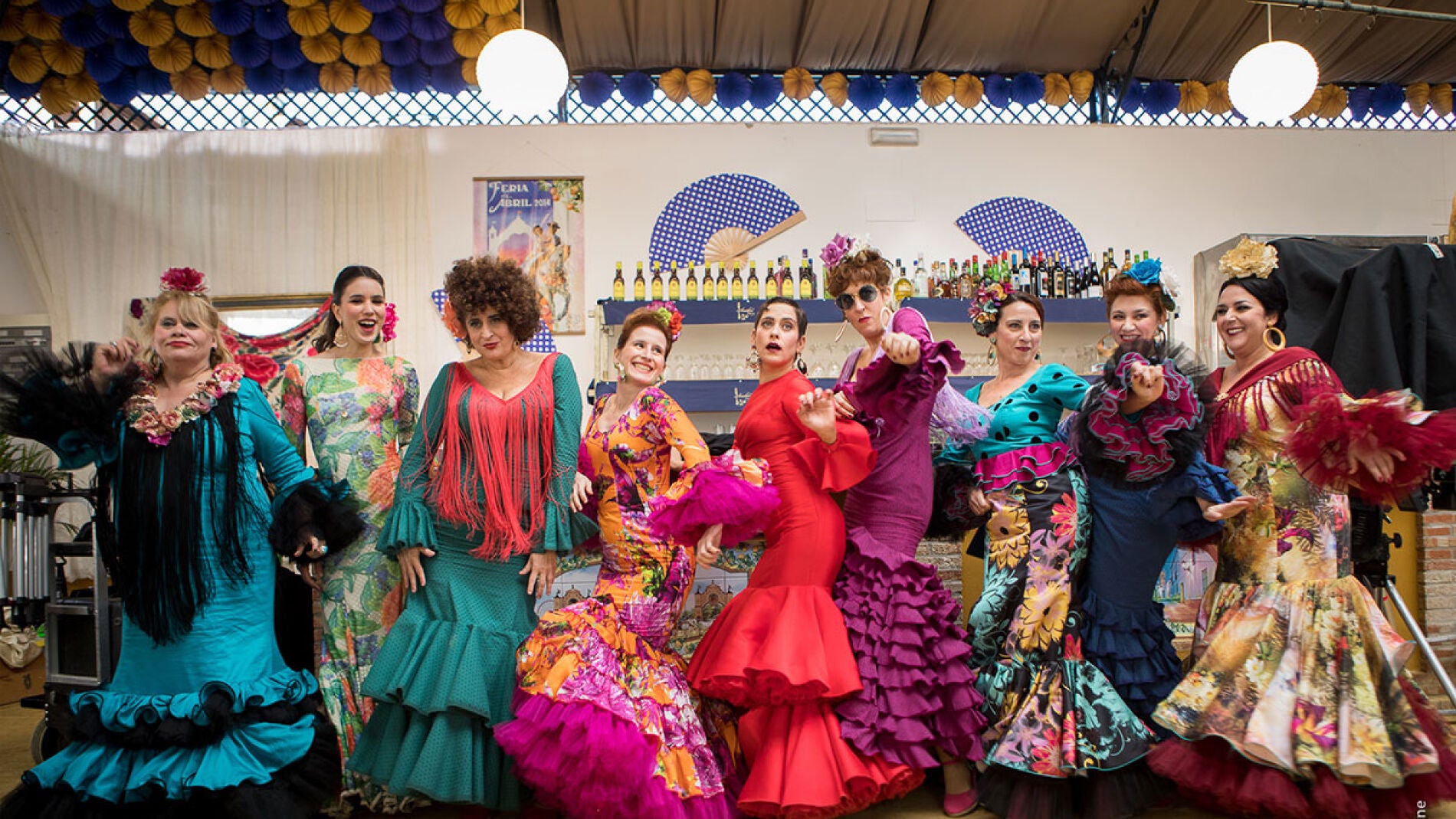 Las protagonistas de 'All&iacute; Abajo' en la Feria de Abril