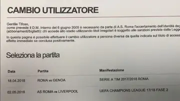 La Roma vendía entradas contra el Liverpool antes del sorteo