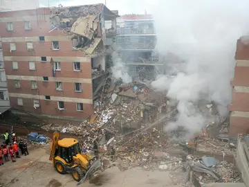 Imagen de archivo de la explosión en Palencia Imagen de archivo de la explosión en Palencia
