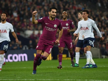 Gundogan celebra su gol ante el Tottenham