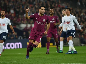 Gundogan celebra su gol ante el Tottenham Gundogan celebra su gol ante el Tottenham