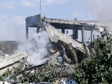 Una de las zonas sirias afectadas por el ataque de EEUU