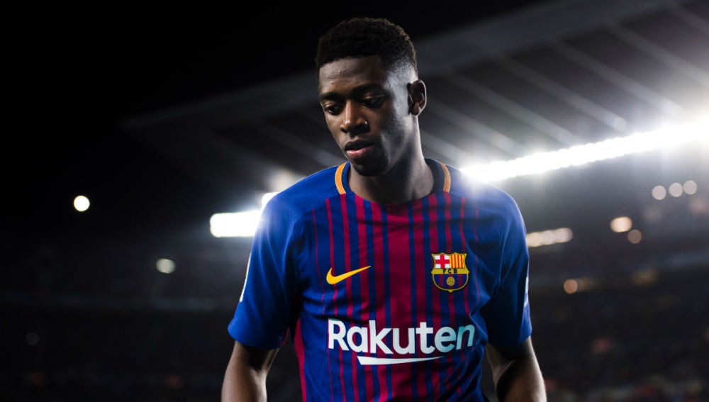 Dembelé, con el Barcelona
