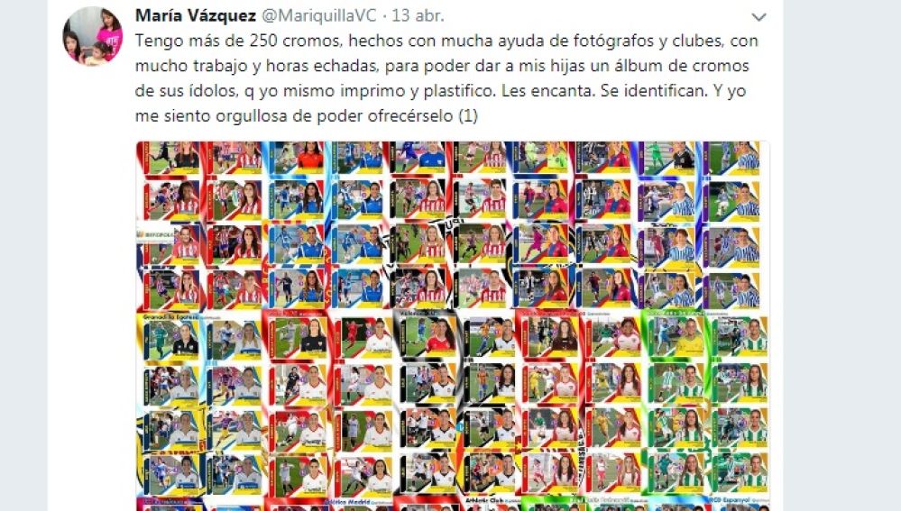 Los cromos realizados por María Vázquez