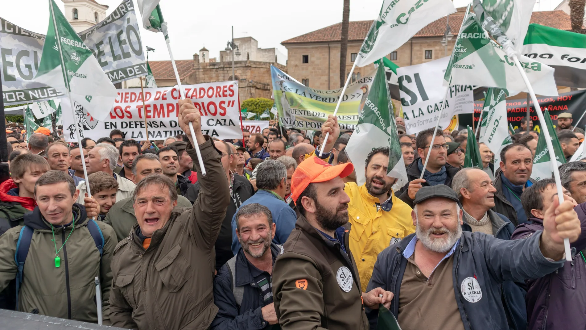 Manifestación de cazadores en Extremadura Manifestación de cazadores en Extremadura