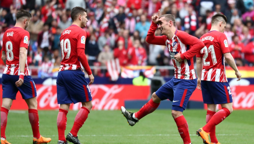 Griezmann celebra un gol con el Atlético