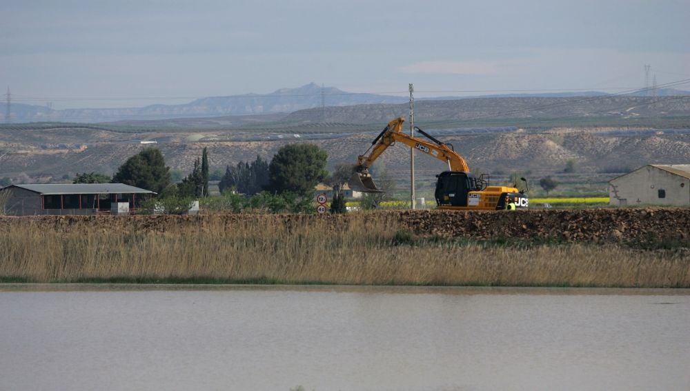La UME refuerza las orillas en Pina de Ebro