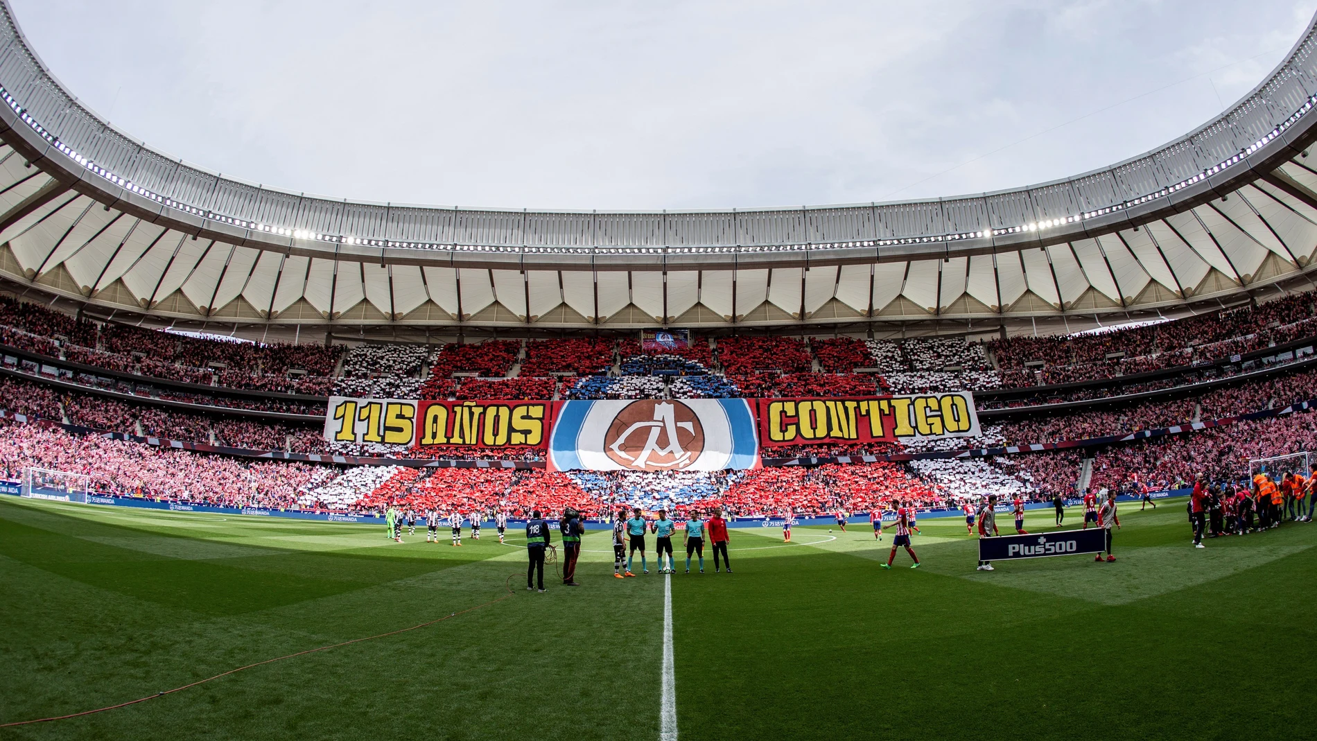 El primer tifo en la historia del Wanda Metropolitano El primer tifo en la historia del Wanda Metropolitano
