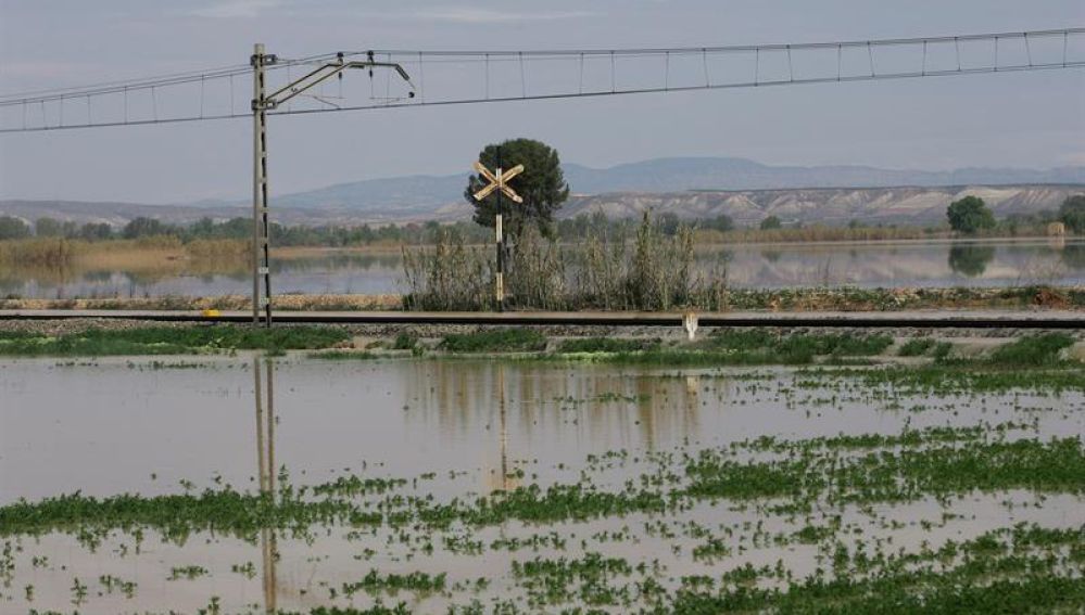 Crecida del Ebro en la Ribera Baja