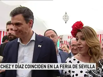 Susana Díaz y Pedro Sánchez se reencuentran en la Feria de Abril de Sevilla Susana Díaz y Pedro Sánchez se reencuentran en la Feria de Abril de Sevilla