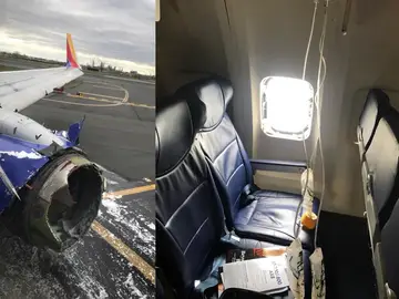 Avión que ha aterrizado de emergencia en Filadelfia Avión que ha aterrizado de emergencia en Filadelfia