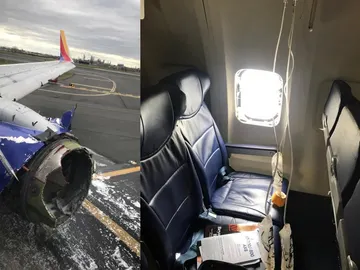 Avión que ha aterrizado de emergencia en Filadelfia Avión que ha aterrizado de emergencia en Filadelfia