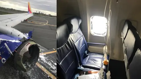 Avión que ha aterrizado de emergencia en Filadelfia Avión que ha aterrizado de emergencia en Filadelfia
