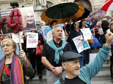 Protesta de pensionistas en Bilbao Protesta de pensionistas en Bilbao