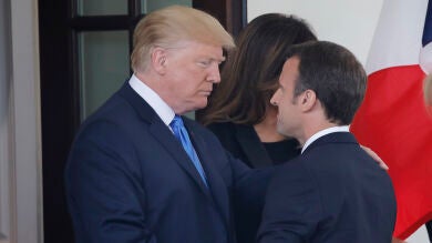 Trump recibe a Macron en la Casa Blanca donde hablarán de Irán y de la relación comercial entre EEUU y la UE