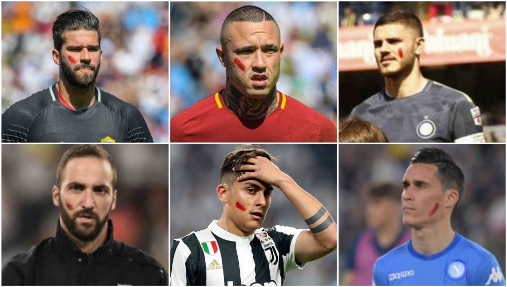 Los jugadores se pintan la cara contra la violencia de género