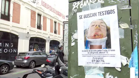 Empapela Chueca para encontrar al repartidor de comida que la arrolló Empapela Chueca para encontrar al repartidor de comida que la arrolló
