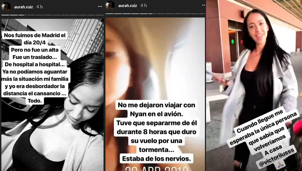 Aurah Ruiz comunica el traslado de su hijo Nyan a Canarias