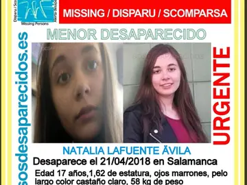 Cartel de la menor desaparecida Cartel de la menor desaparecida