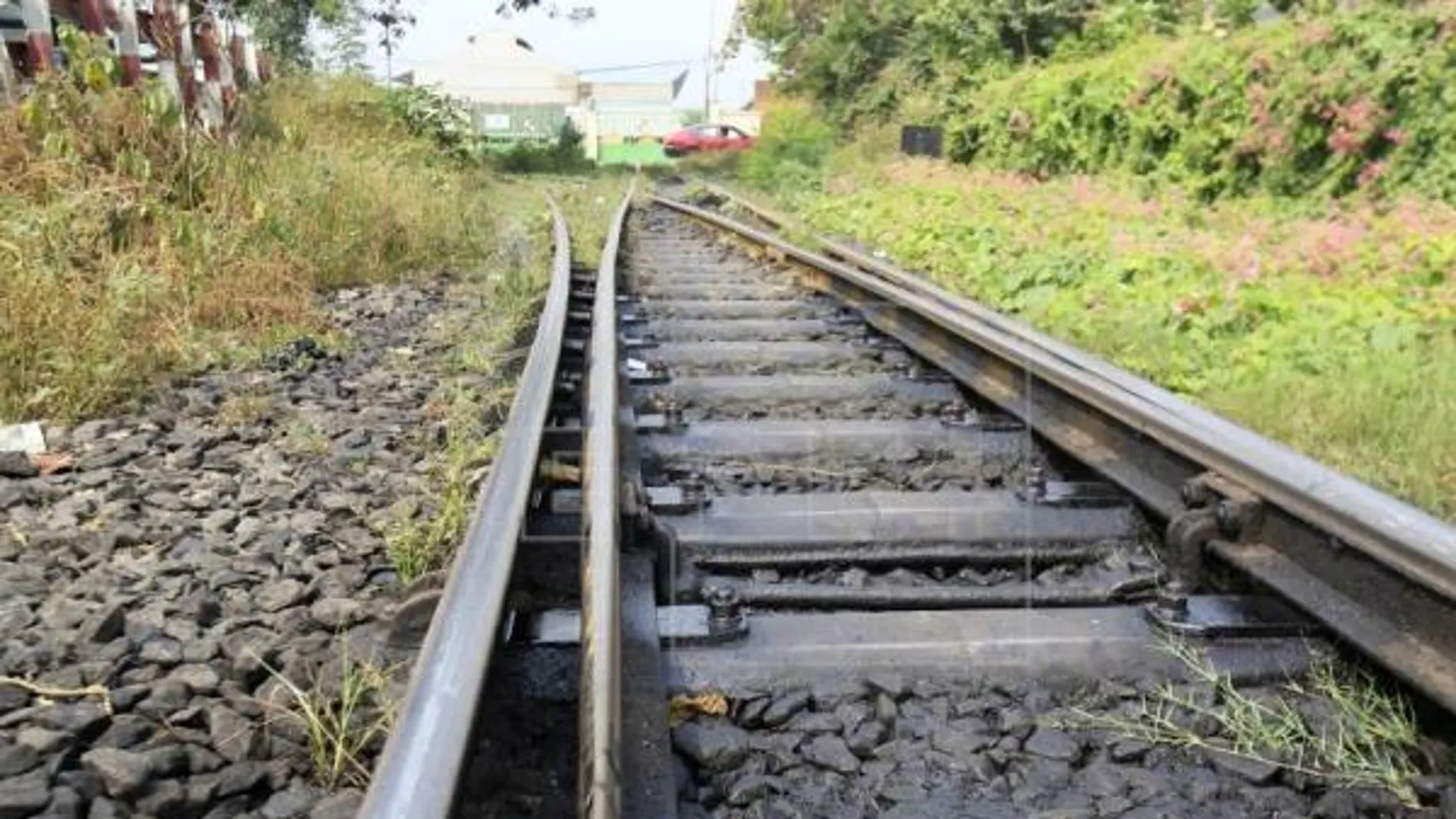 Imagen de archivo de unas vías de tren Imagen de archivo de unas vías de tren