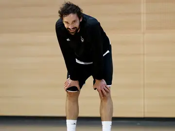 Sergio Llull en pleno entrenamiento Sergio Llull en pleno entrenamiento