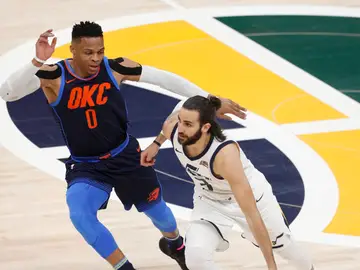 Ricky Rubio, ante Westbrook Ricky Rubio, ante Westbrook