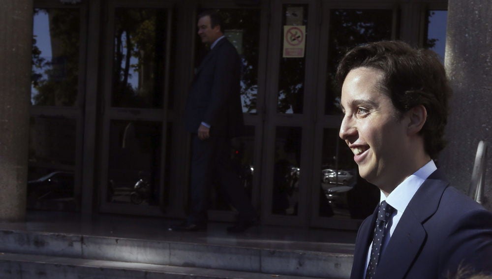 Nicolás Gómez Iglesias, conocido como el pequeño Nicolás, a su llegada a los juzgados de Plaza de Castilla. 