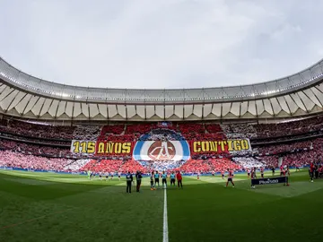 Tifo de los 115 años de historia del Atlético Tifo de los 115 años de historia del Atlético