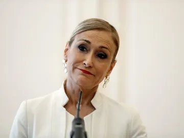 Cristina Cifuentes en el momento de presentar su dimisión Cristina Cifuentes en el momento de presentar su dimisión