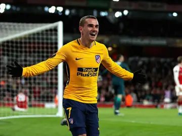 Griezmann celebra su gol en el Emirates Stadium Griezmann celebra su gol en el Emirates Stadium
