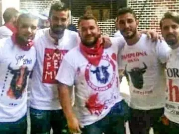 Los miembros de 'La Manada' posan en San Fermín Los miembros de 'La Manada' posan en San Fermín