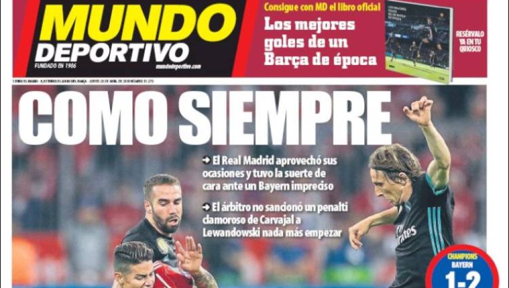 Portada del 'Mundo Deportivo'