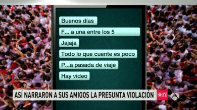 Los mensajes que compartieron los detenidos por violación en Sanfermines: 