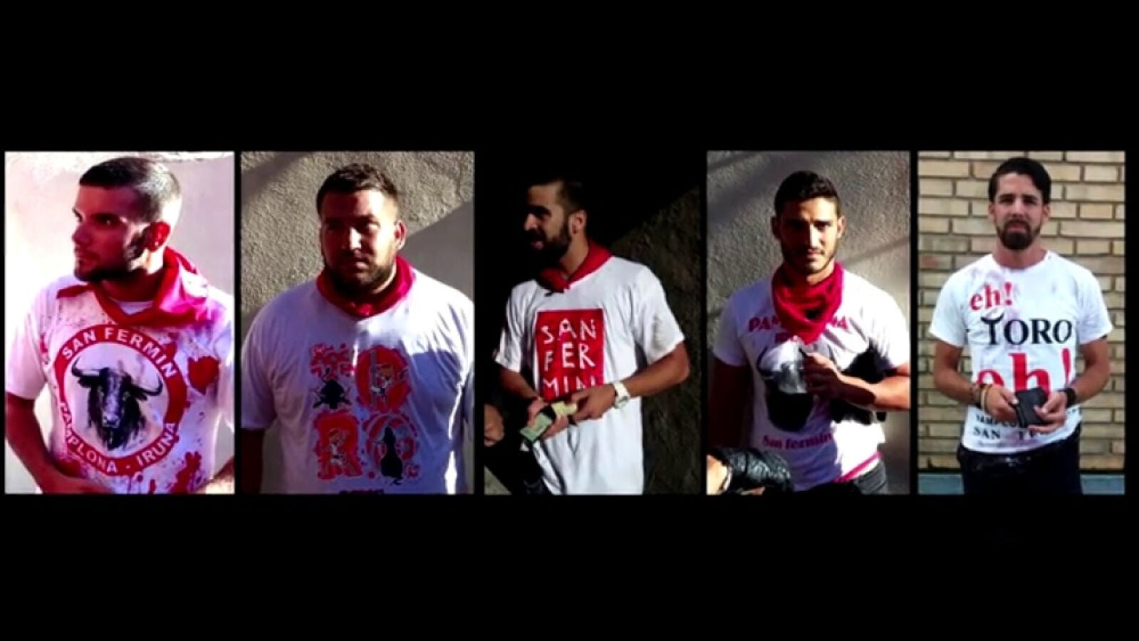 Los integrantes de 'La Manada' escuchan la sentencia desde prisión