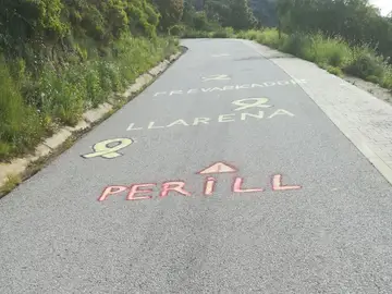 Pintadas contra el juez Llarena Pintadas contra el juez Llarena
