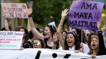 Manifestación feminista en protesta por la sentencia sobre los cinco miembros de La Manada