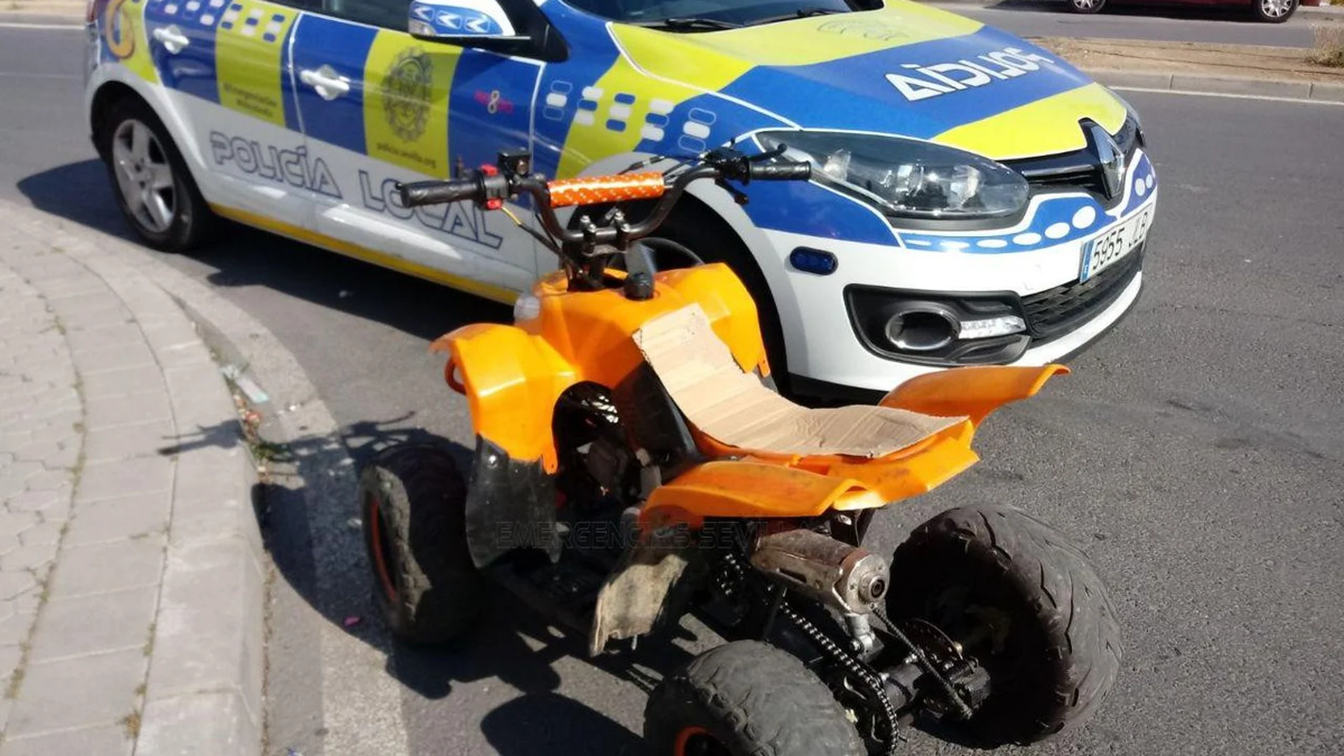 El quad que conducía el menor El quad que conducía el menor