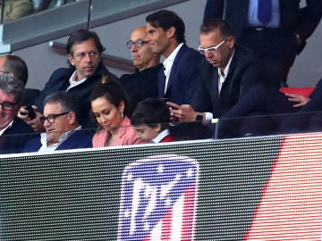 Nadal en el palco del Atlético de Madrid Nadal en el palco del Atlético de Madrid