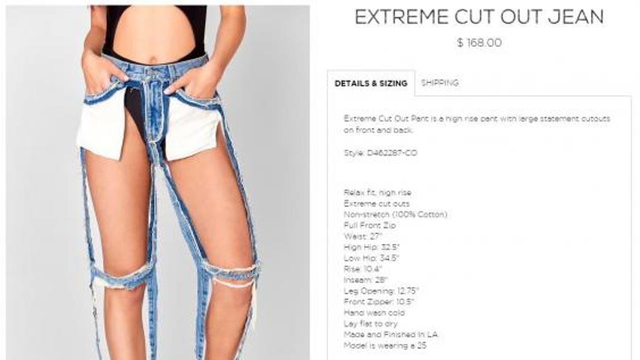 La última 'moda' en pantalones vaqueros: roto extremo cuesta 140 euros y que ha las redes sociales