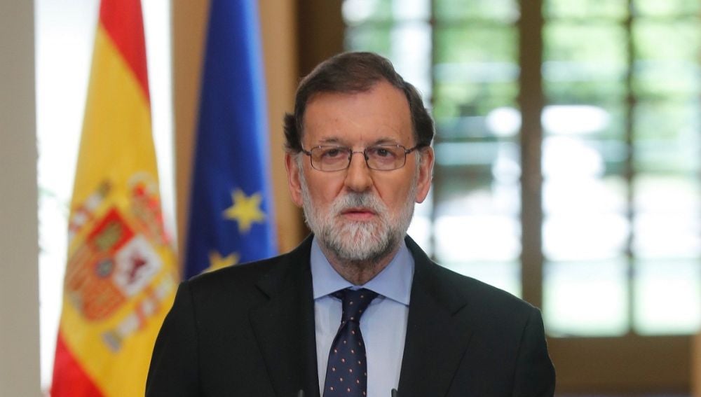 Mariano Rajoy durante la declaración institucional