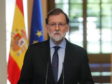 Mariano Rajoy durante la declaración institucional Mariano Rajoy durante la declaración institucional