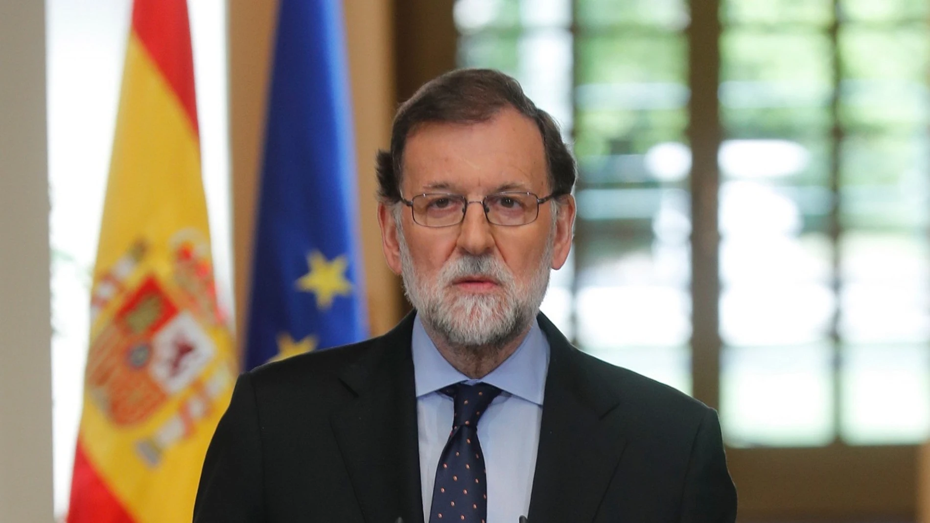 Mariano Rajoy durante la declaración institucional Mariano Rajoy durante la declaración institucional
