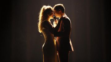 Amaia y Alfred durante el primer ensayo de 'Tu canción' en Eurovisión