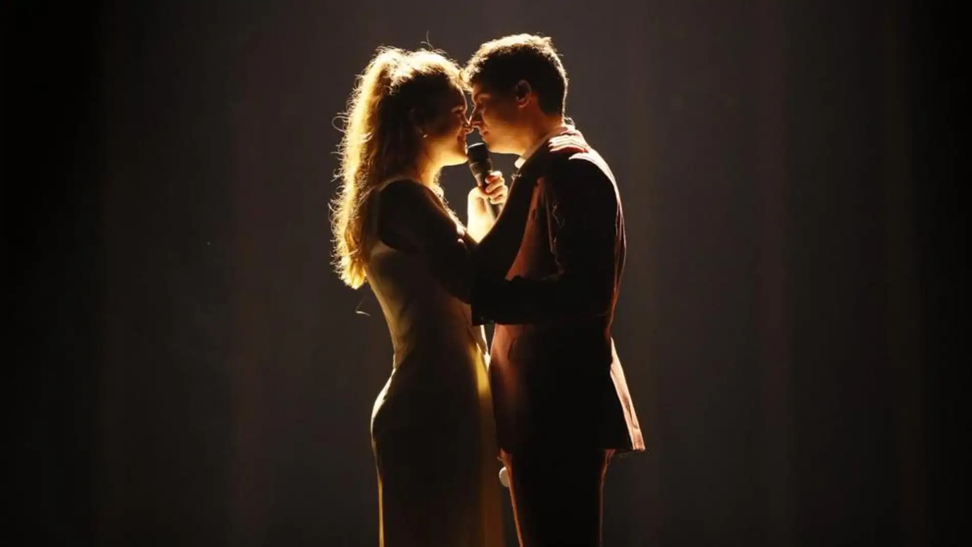 Amaia y Alfred durante el primer ensayo de 'Tu canción' en Eurovisión