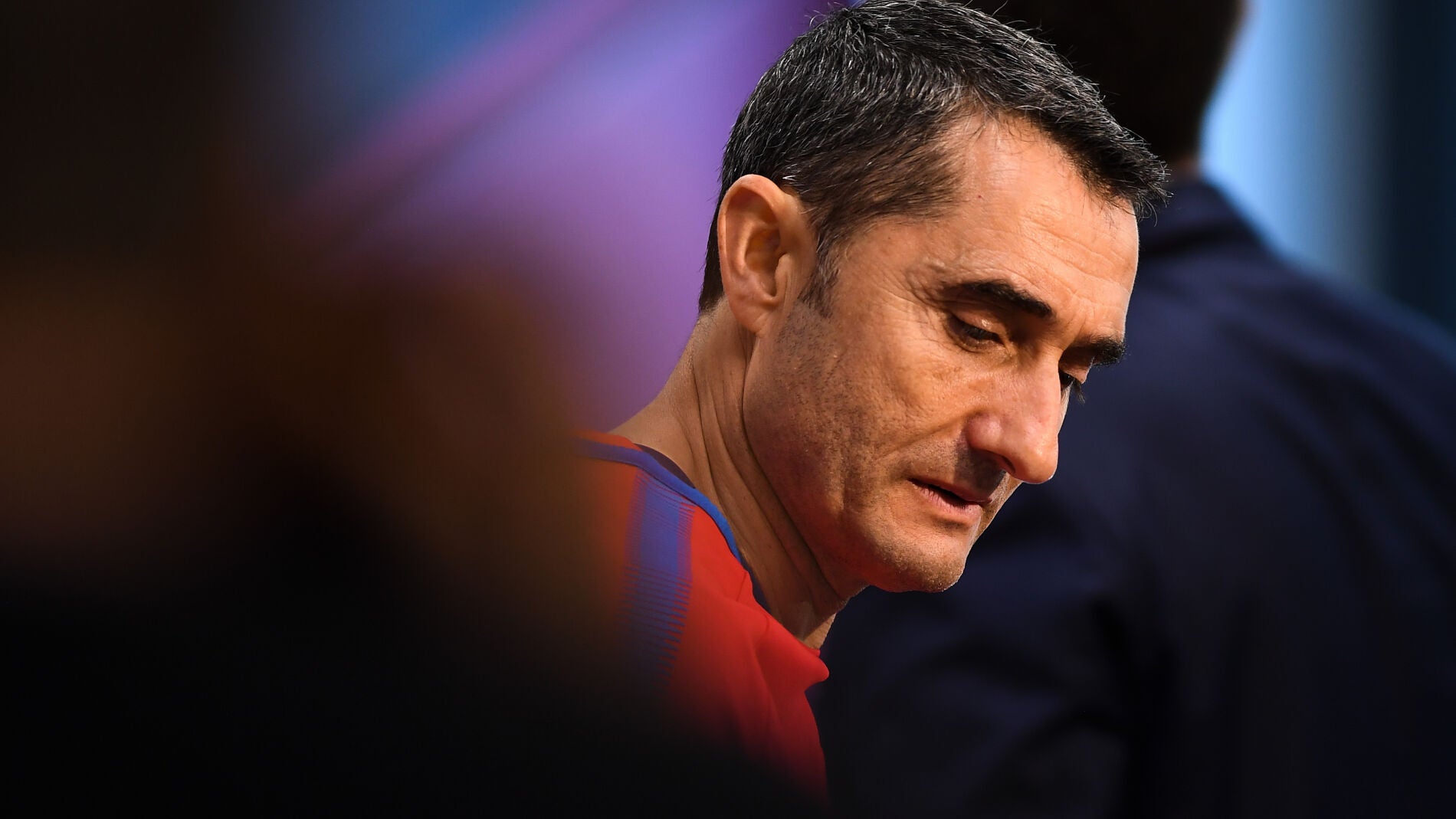 Valverde, antes de la rueda de prensa