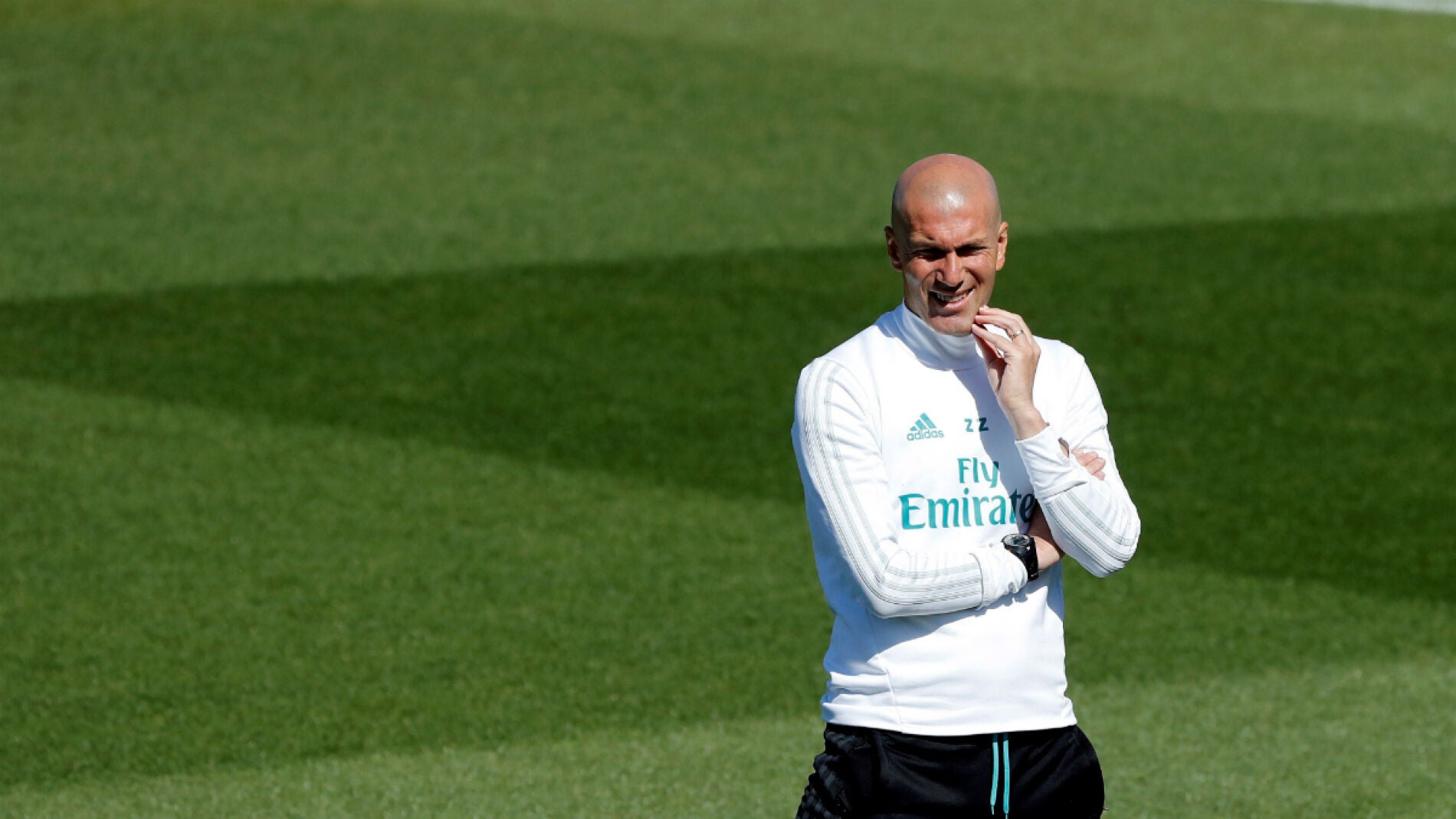 Zidane, en un entrenamiento