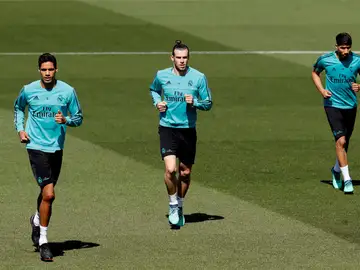 Varane, Bale y Asensio, entrenando con el Real Madrid Varane, Bale y Asensio, entrenando con el Real Madrid