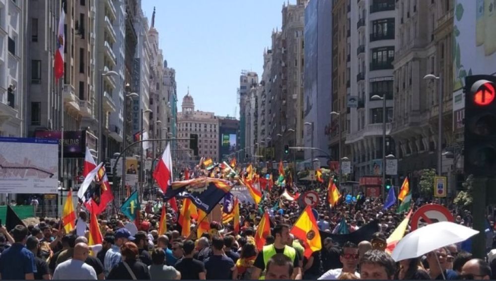 Manifestación policías y guardias civiles en Madrid