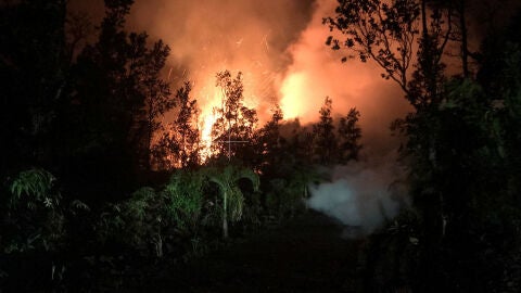 Una de las fisuras producidas tras el terremoto